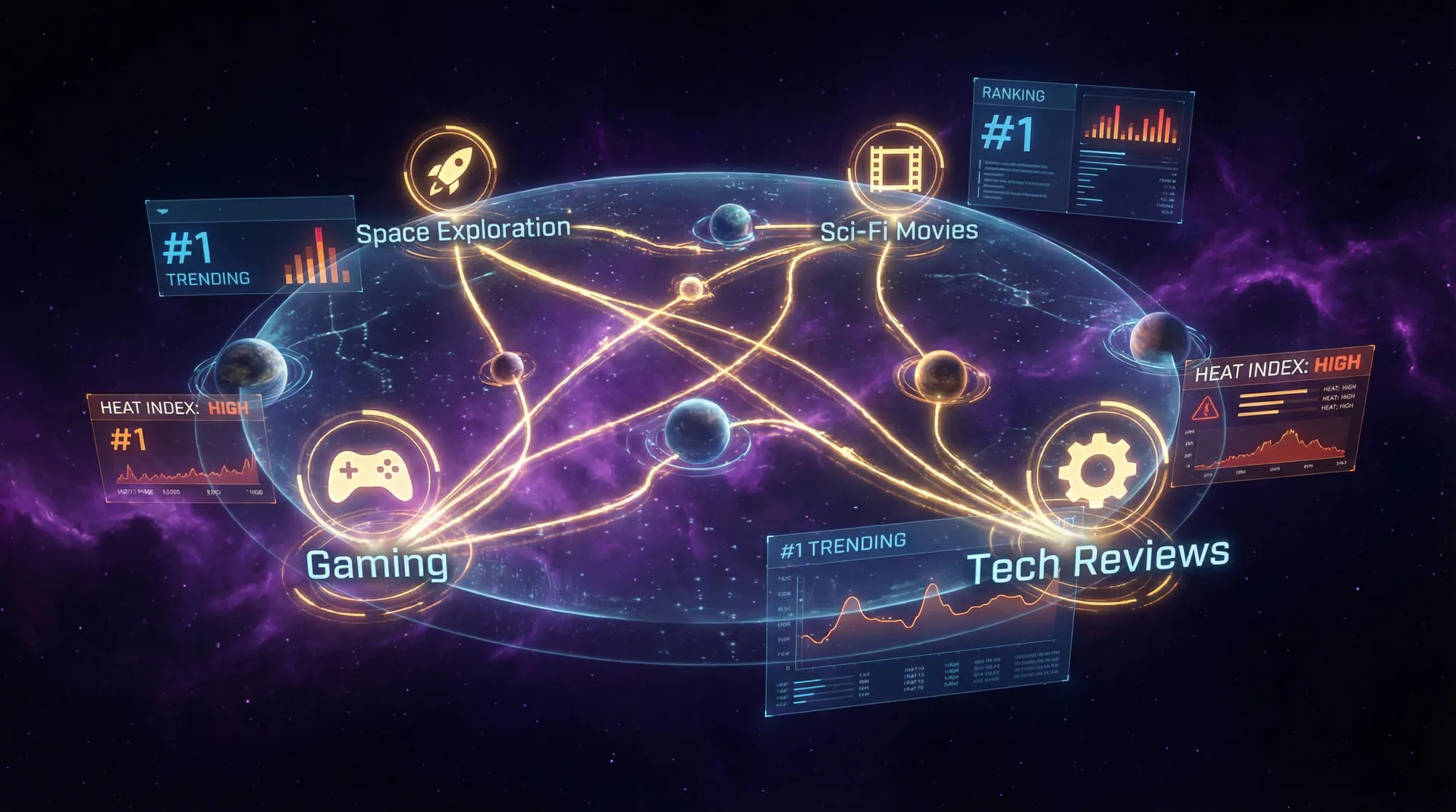 暗网 热门航线星图 - 各分区热度排行